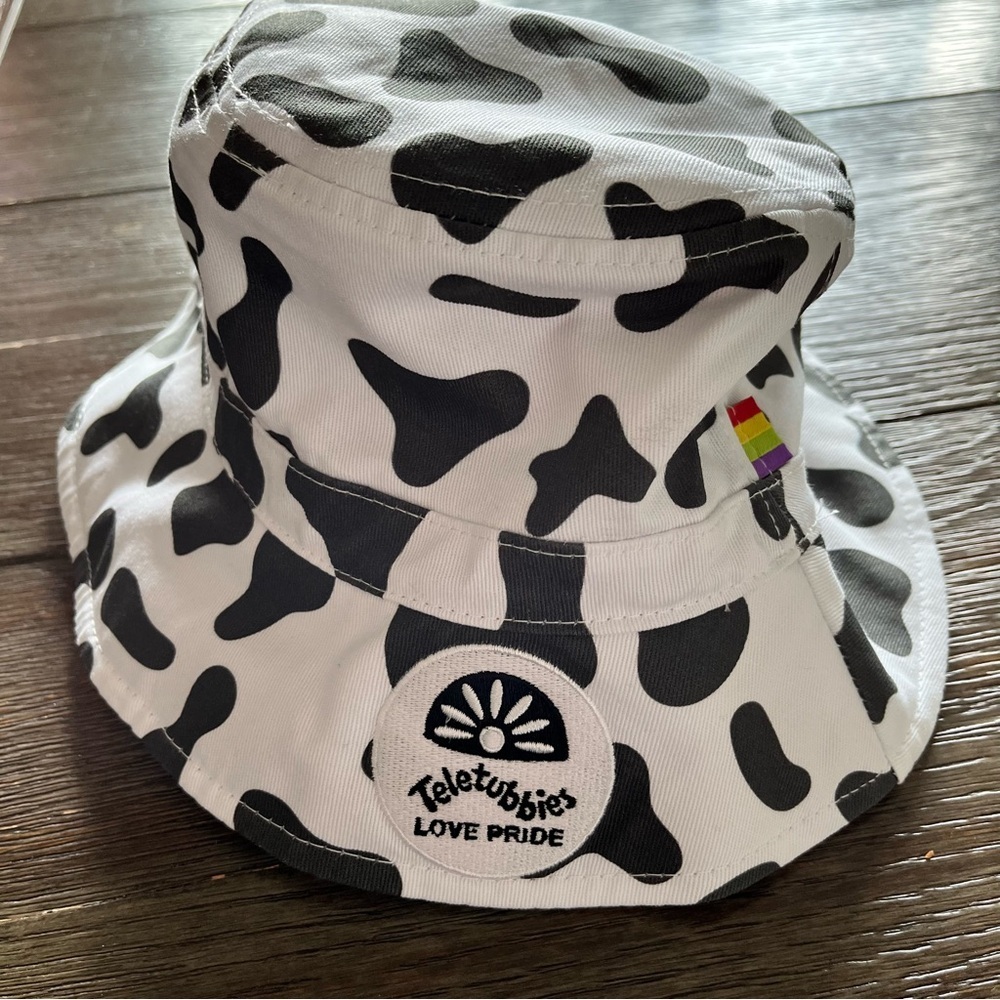 Pride Teletubbies Reversible Cow Print Bucket Hat Rainbow